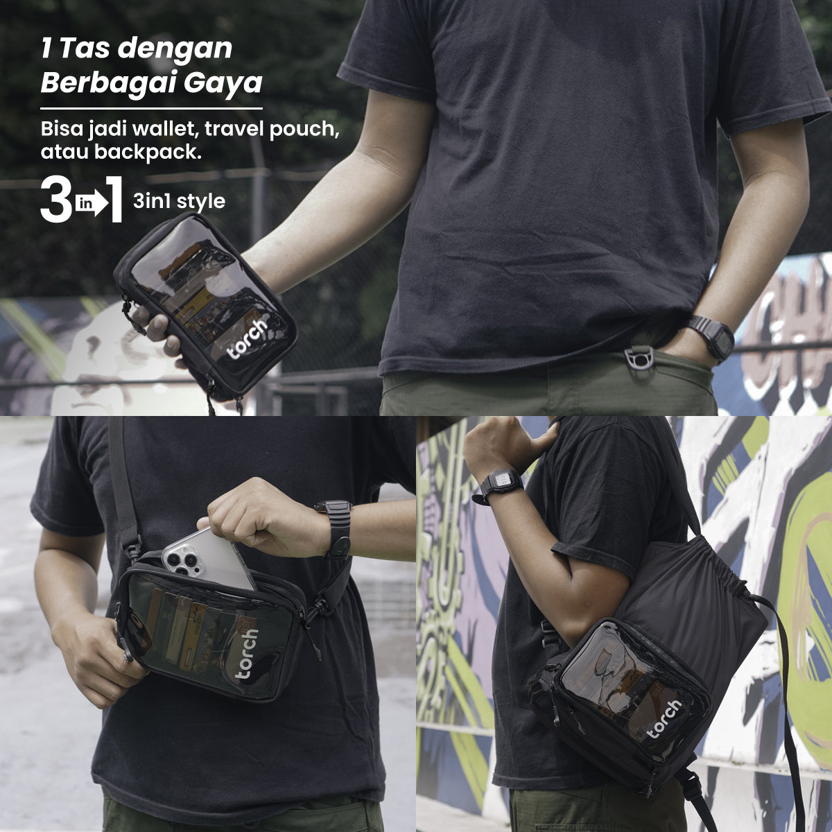 Galicia Tas Ransel Foldable Torch 10L