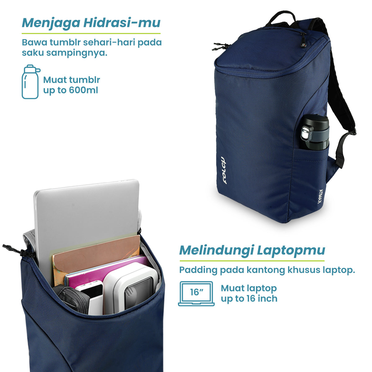 Kamita Tas Ransel kantor Torch 19L
