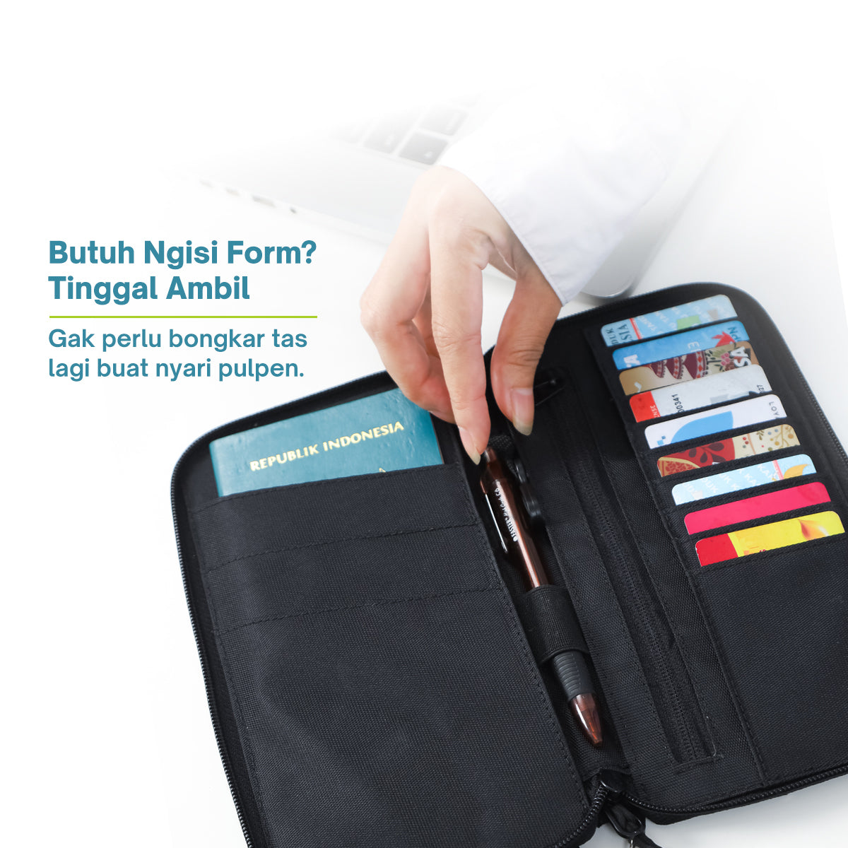 Lazhu Long Wallet - Black