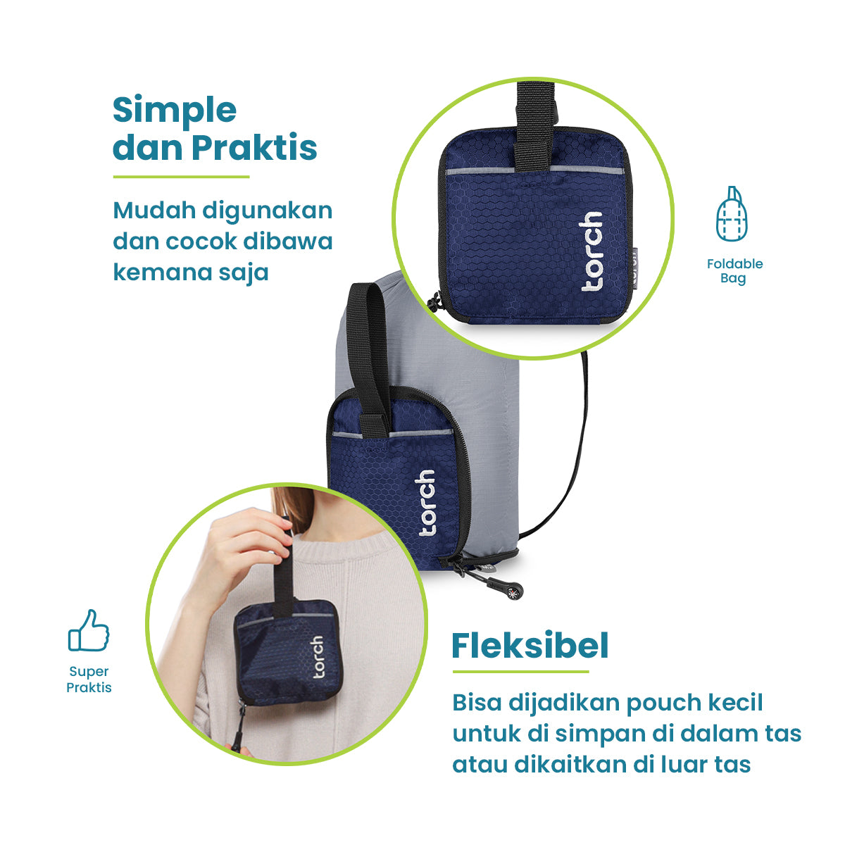 Parina Foldable Drawstring Pouch