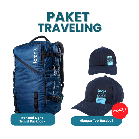 Paket Traveling - Kanzaki Light Travel Backpack Gratis Miangas Topi Baseball
