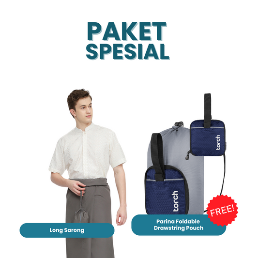 Paket Spesial - Long Sarong Gratis Parina Foldable Drawstring Pouch