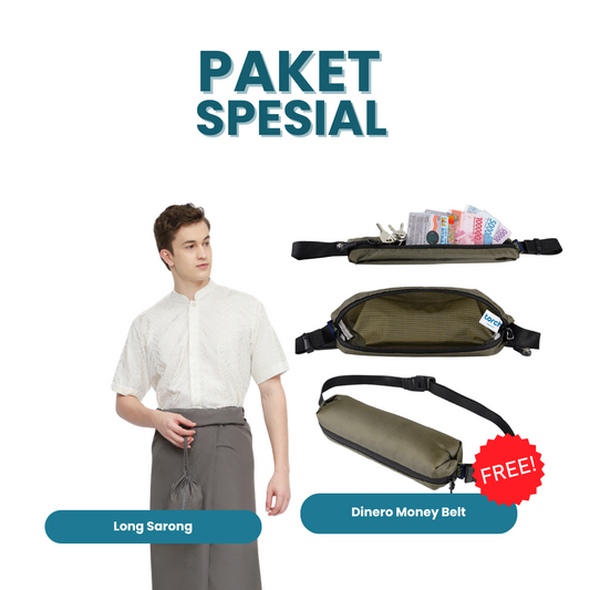 Paket Spesial - Long Sarong Gratis Dinero Money Belt