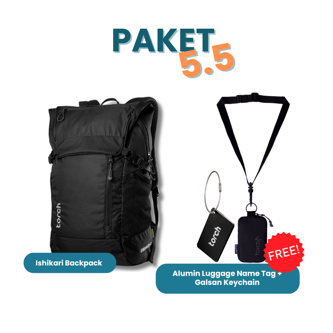 Paket 5.5 - Ishikari Backpack Gratis Alumin Luggage Nametag + Galsan Keychain