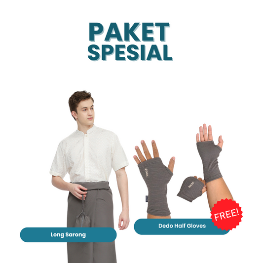 Paket Spesial - Long Sarong Gratis Dedo Half Gloves