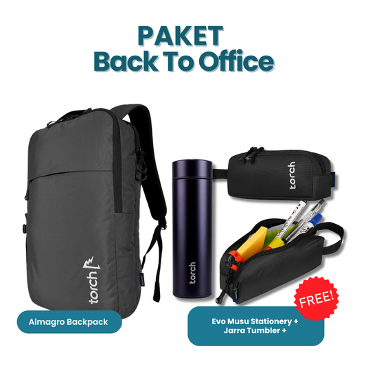 Paket Back To Office - Almagro Backpack Gratis Evo Musu Stationery + Jarra Tumbler