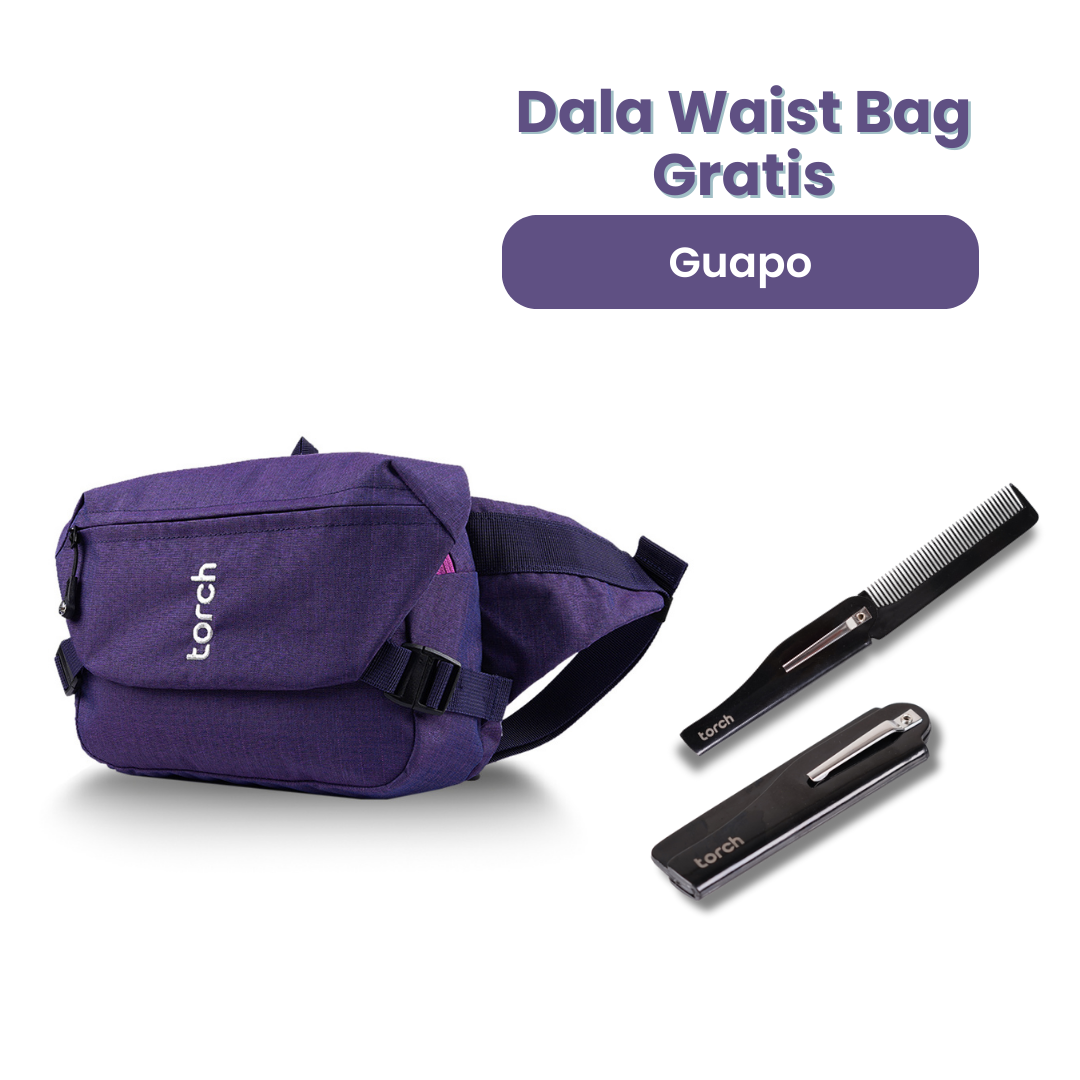 Paket Gratis - Dala Waist Bag Gratis Guapo Foldable Hair Comb - Paket Spectrum Series