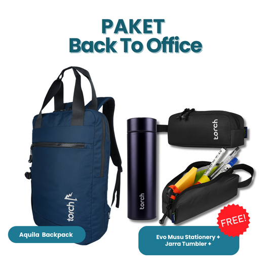 Paket Back To Office - Aquila Backpack Gratis Evo Musu Stationery + Jarra Tumbler