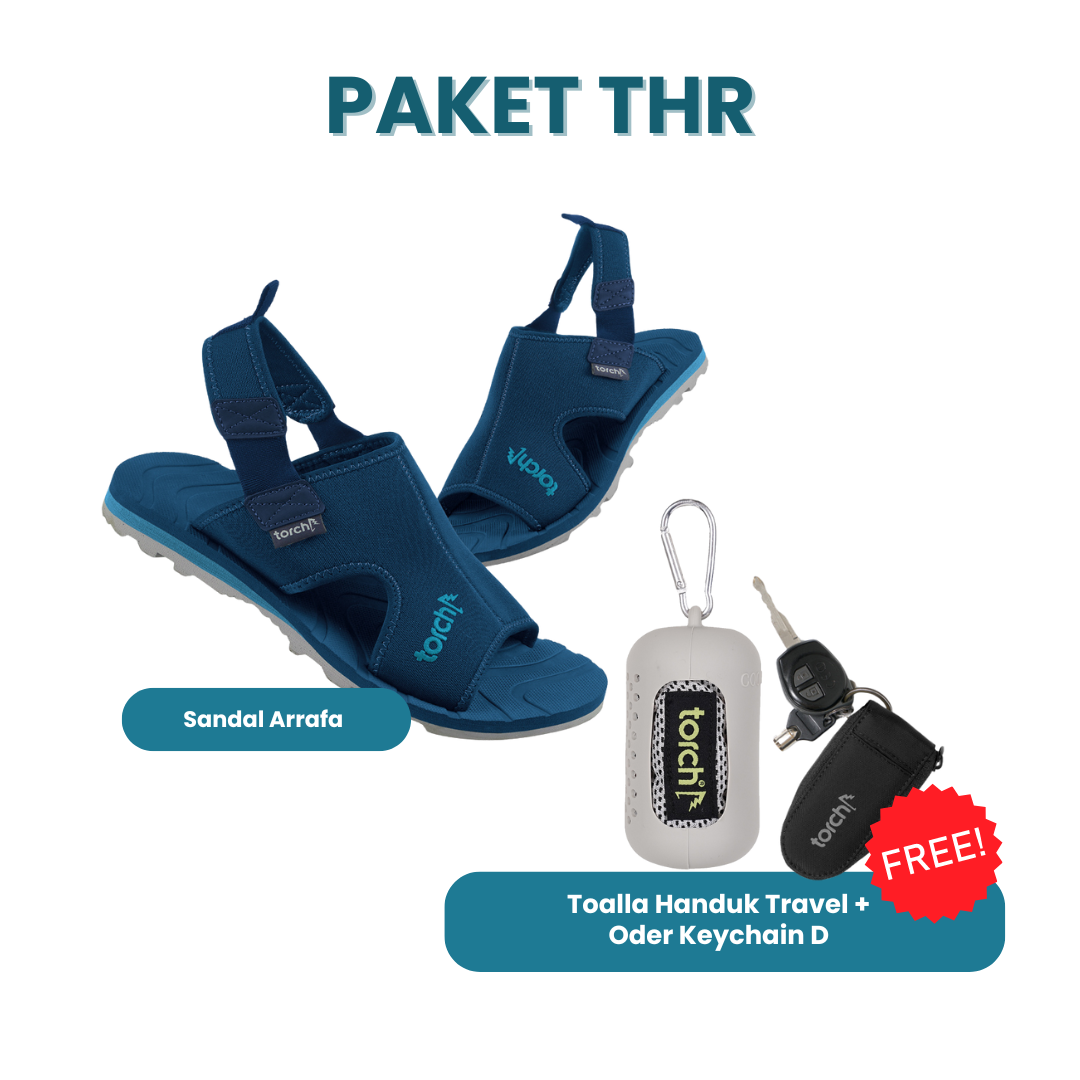 Paket THR - Sandal Arrafa Gratis Toalla Handuk Travel + Oder Keychain D