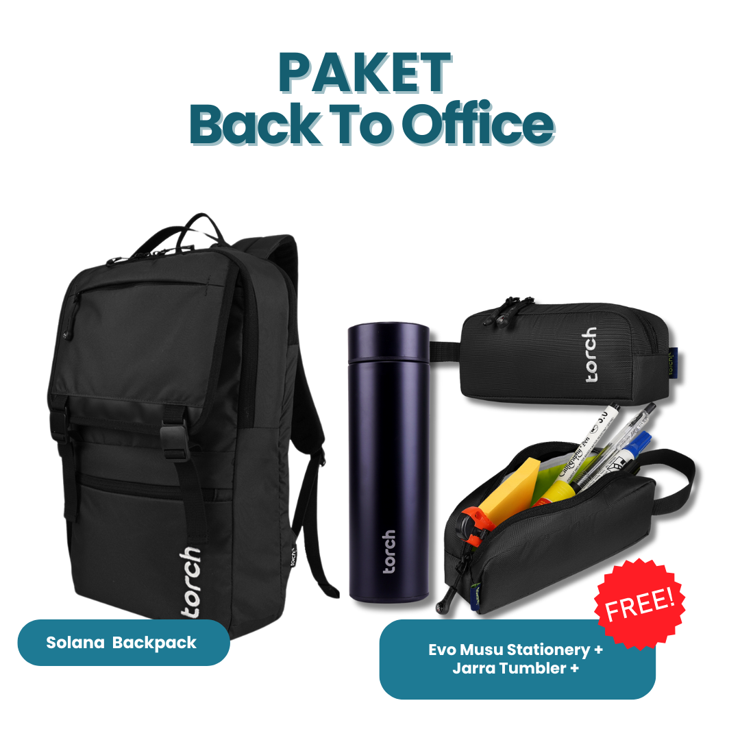 Paket Back To Office - Solana Backpack Gratis Evo Musu Stationery + Jarra Tumbler