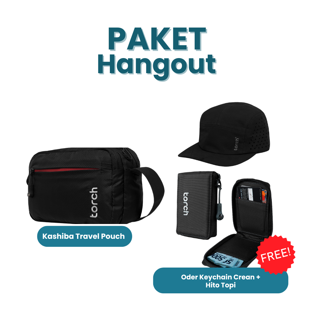 Paket Hangout - Kashiba Travel Pouch Gratis Oder Keychain Crean + Hito Topi