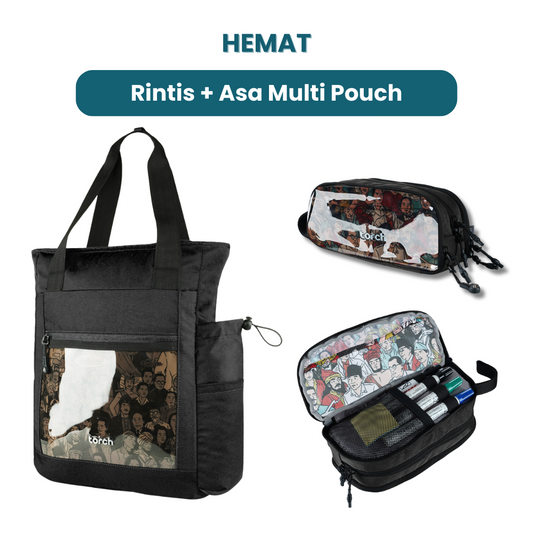 Paket Hemat - Rintis Tote Backpack + Asa Multi Pouch
