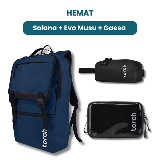 Hemat - Solana Backpack + Evo Musu Stationary + Gaesa Hanging Wallet