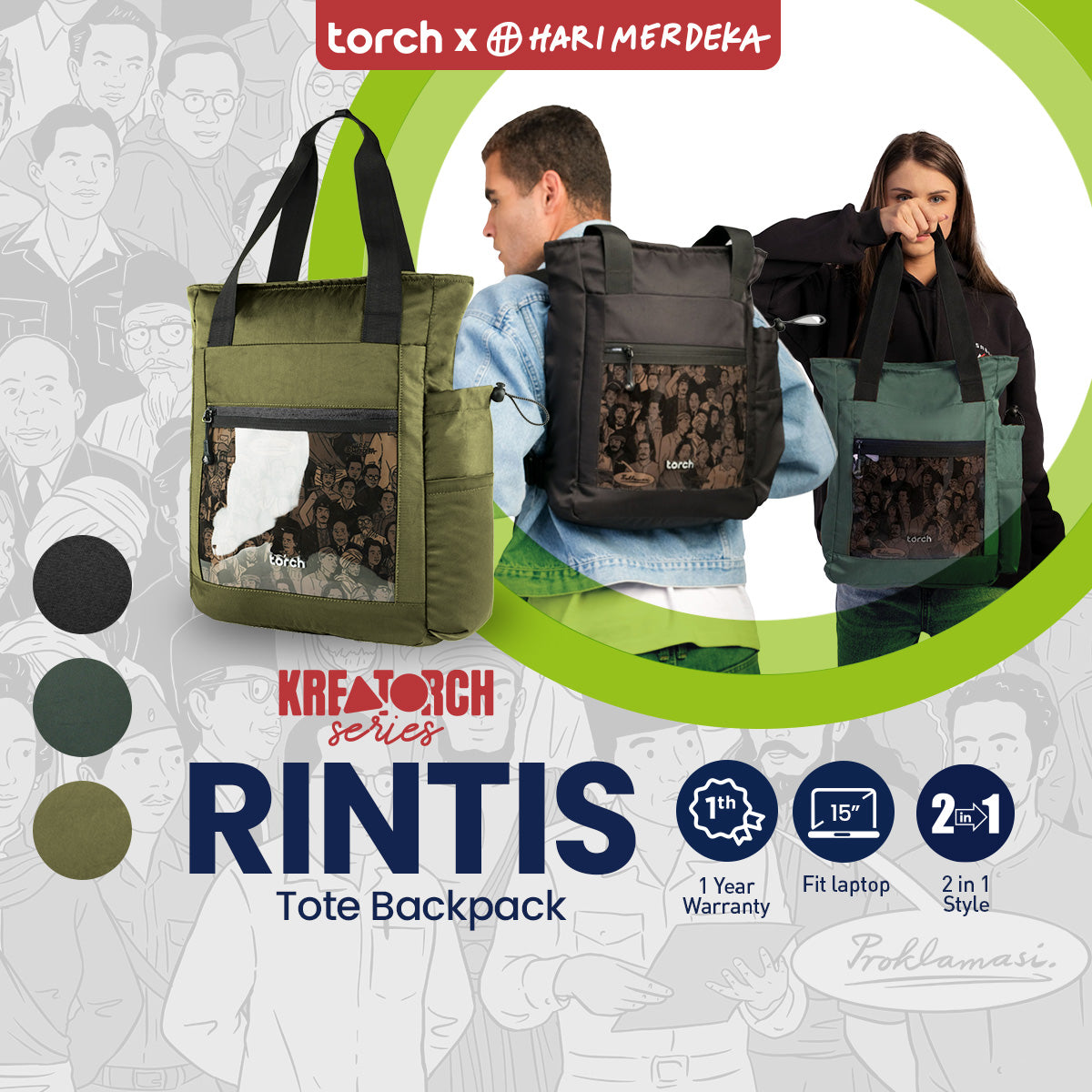 Rintis Tas Ransel Sekolah Torch 12L