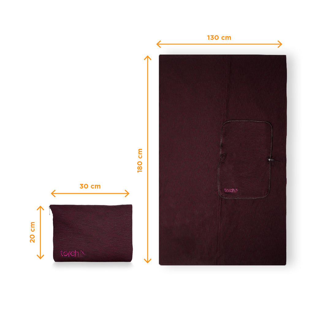 Onyang Blanket Pillow - Beet Red