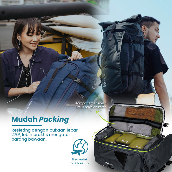 tas ransel traveling ringan fujisawa untuk wanita dari torch