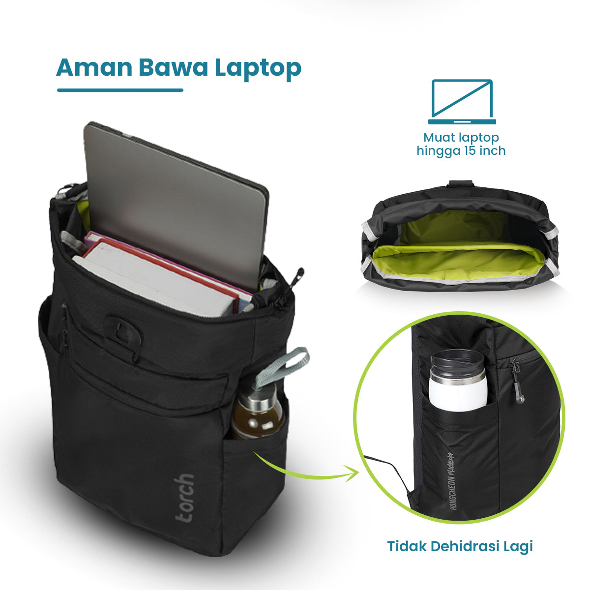 Hongcheon Tas Ransel Kantor Torch 22L + 2L