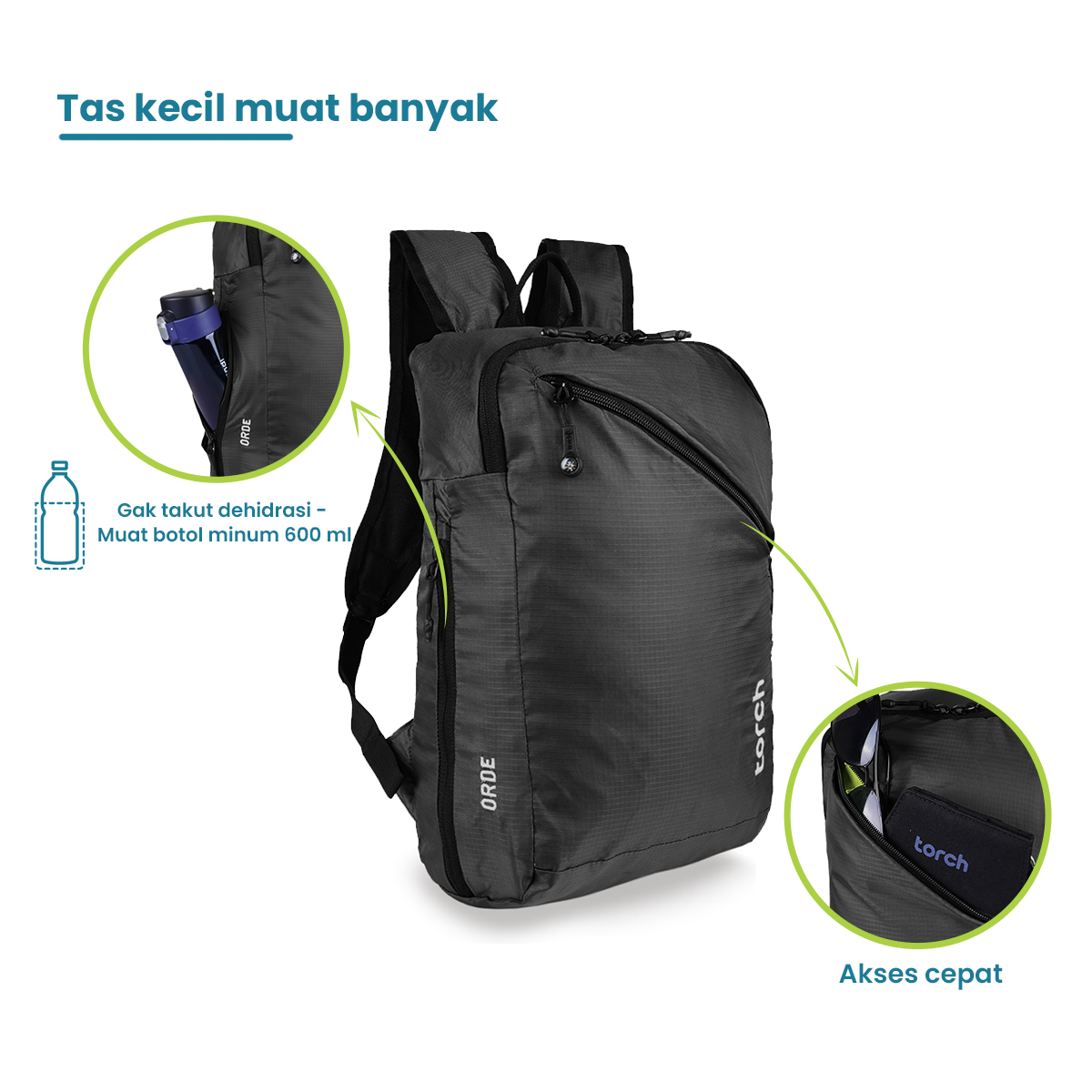 Orde Tas Ransel Foldable Torch 10L