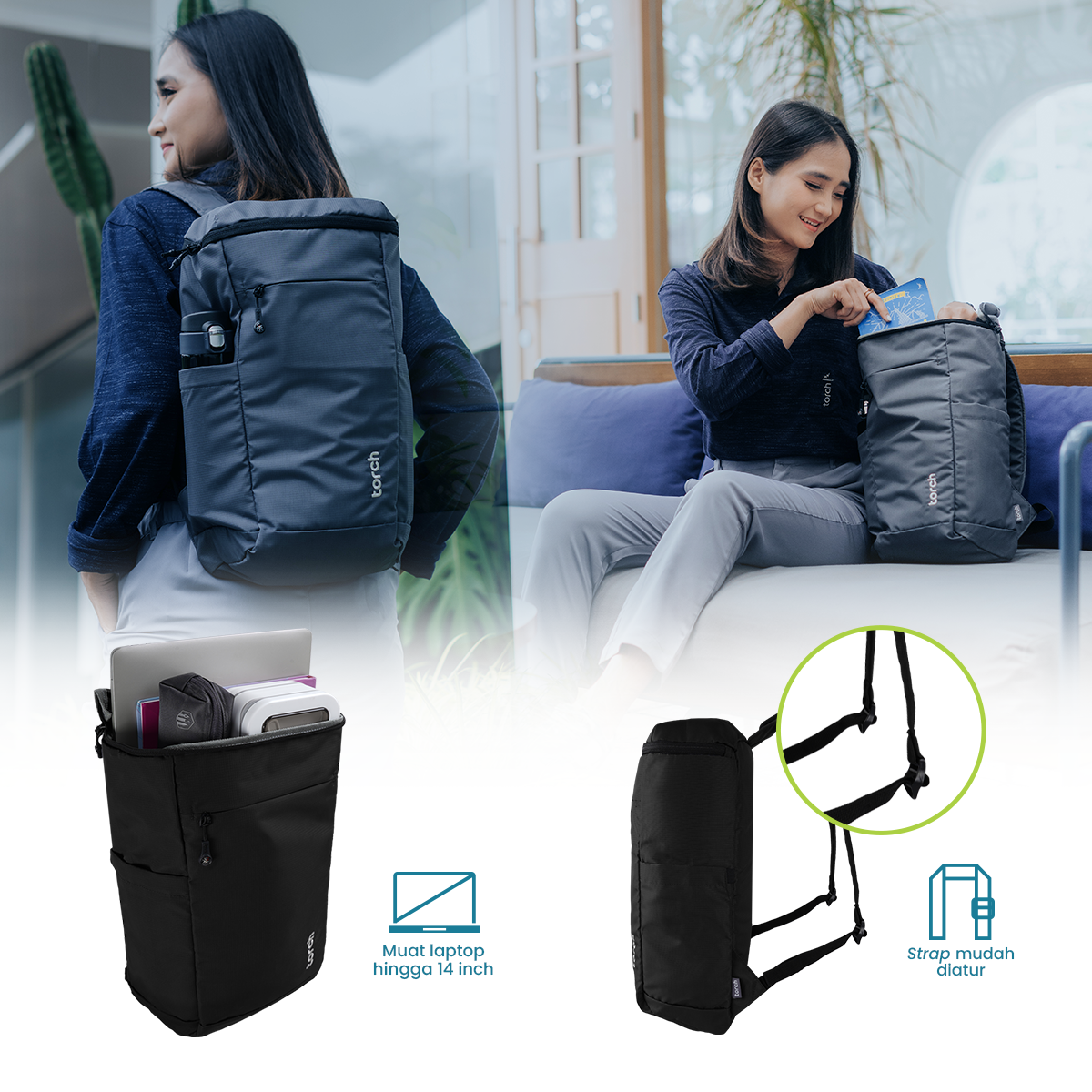 Grihita Tas Ransel Kantor Torch 16L