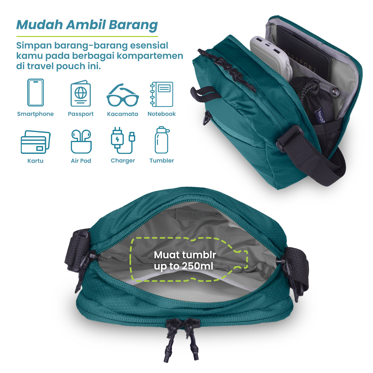 Shibata Tas Selempang Daily Torch 2L
