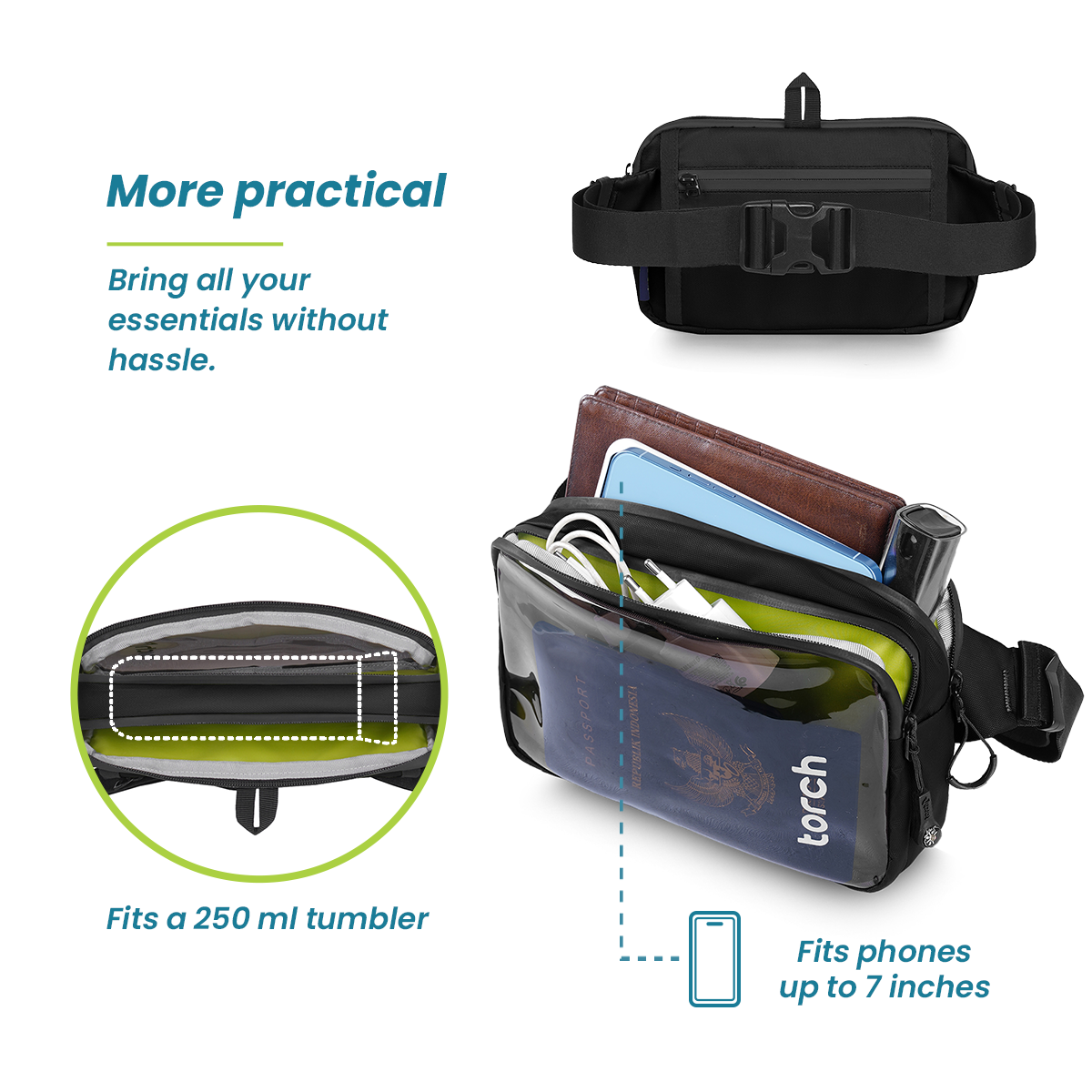 Damyang 2 in 1 (Waist Bag & Clutch)