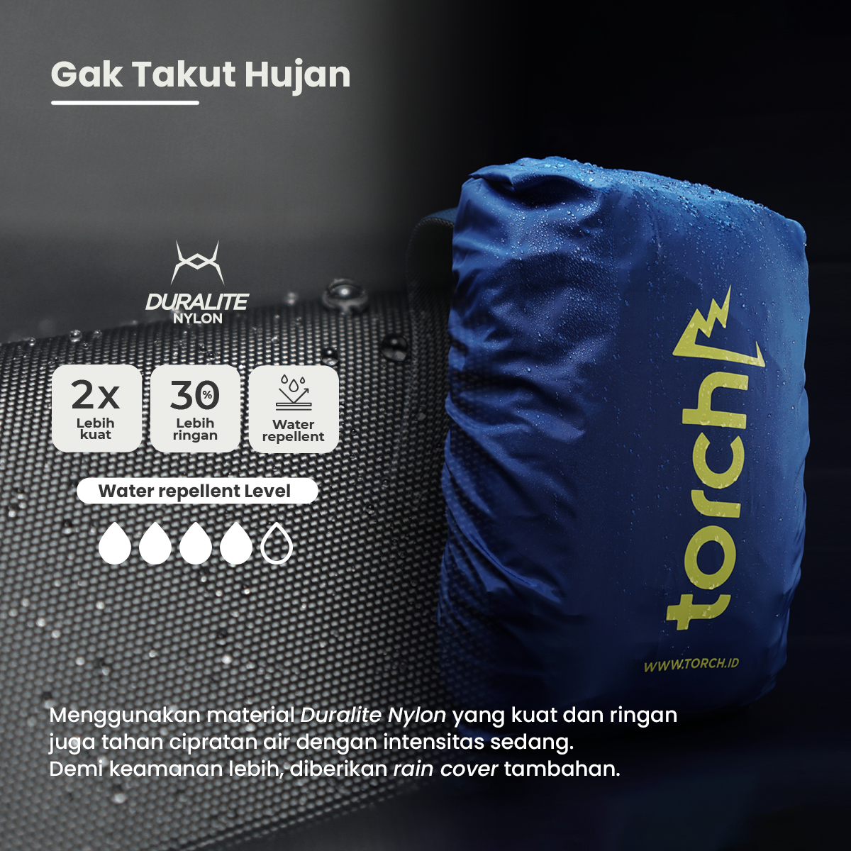 Ganghwa Tas Ransel Sekolah Torch 19L Biru