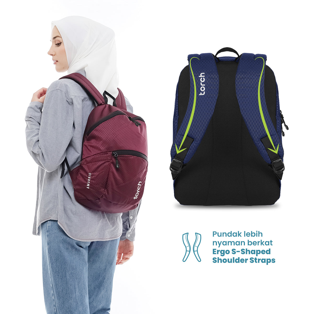 Amurio Tas Ransel Sekolah Torch 19L
