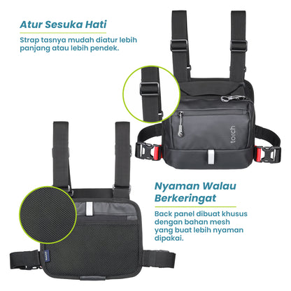 Jeomchon 3 in 1 (Tas Sepeda, Tas Dada, Sling Bag)