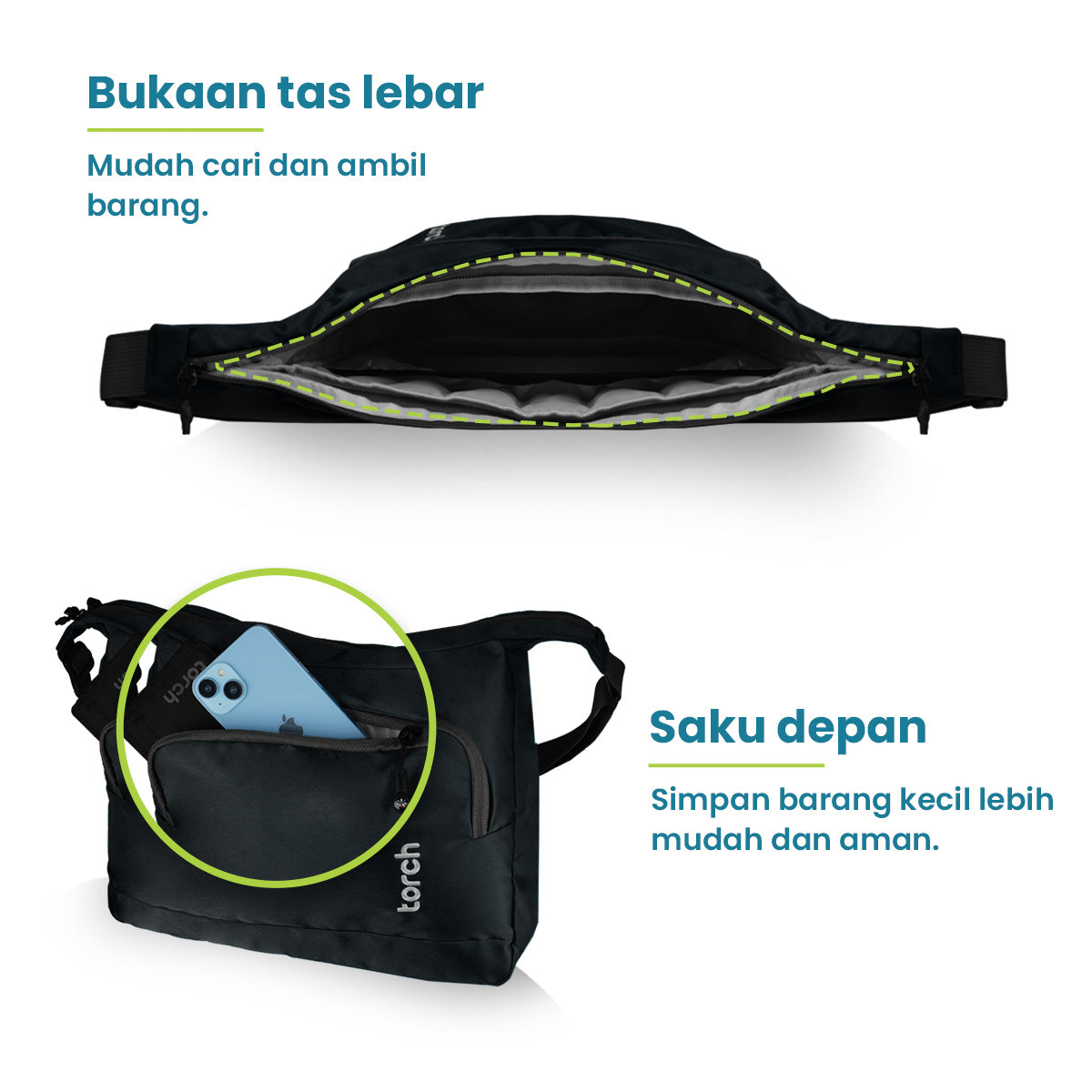 Legal Tas Selempang office Torch 9L