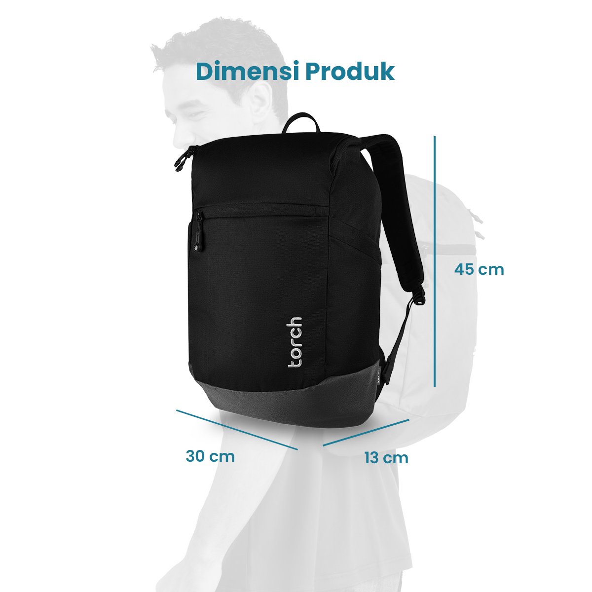 Shanti Tas Ransel Kantor Torch 17L Hitam