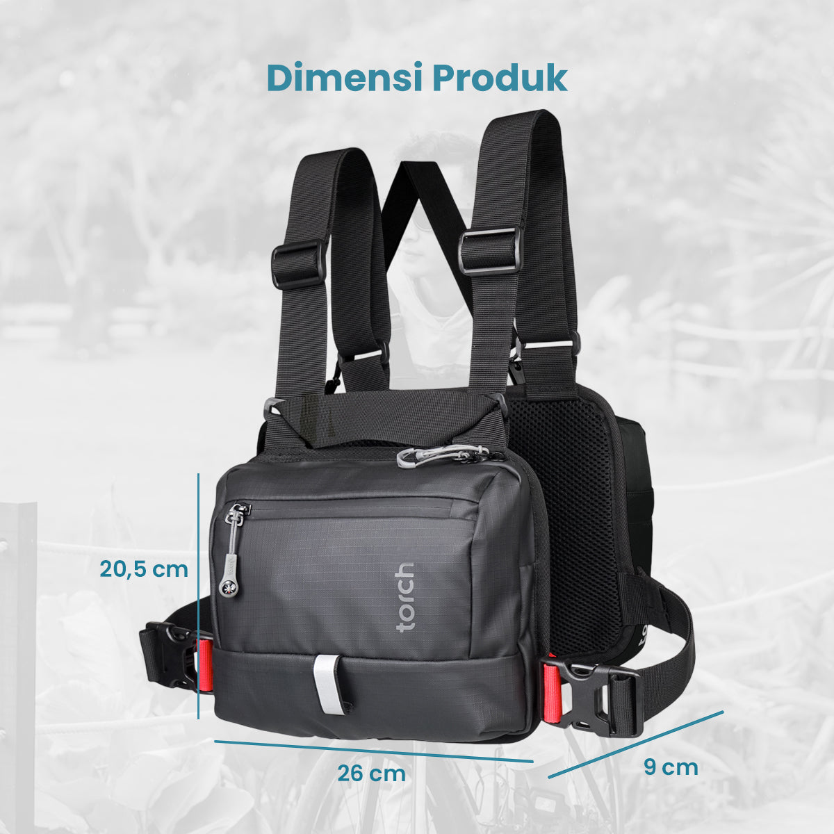 Jeomchon 3 in 1 (Tas Sepeda, Tas Dada, Sling Bag)