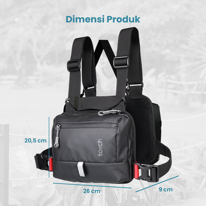 Jeomchon 3 in 1 (Tas Sepeda, Tas Dada, Sling Bag)