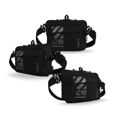 Armore Gaming 2 in 1 (Waist Bag & Travel Pouch) - Cross Stripe Black