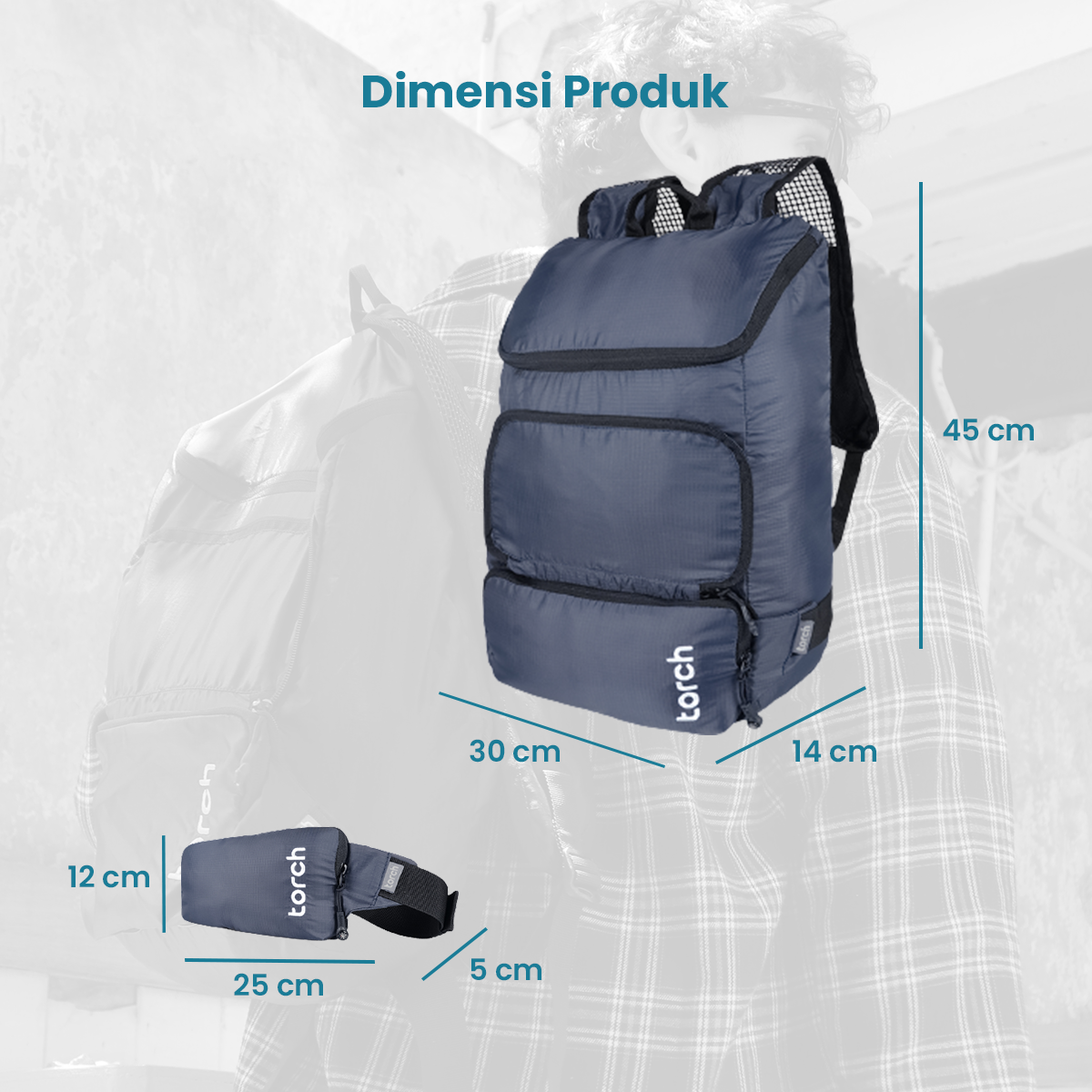 Rampak Tas Ransel Foldable Torch 18L