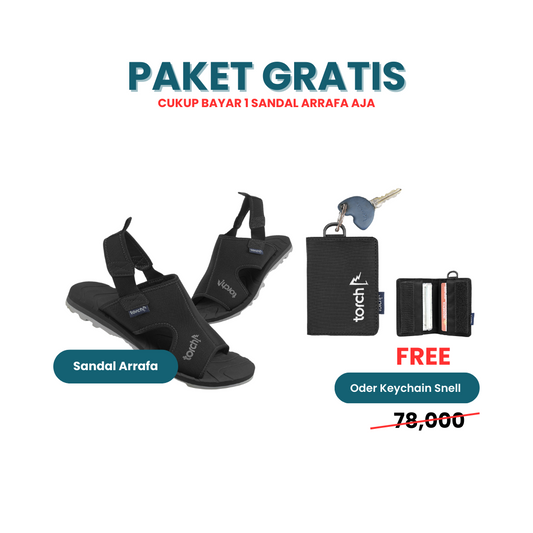 Paket Gratis - Sandal Arrafa Gratis Keychain Snell