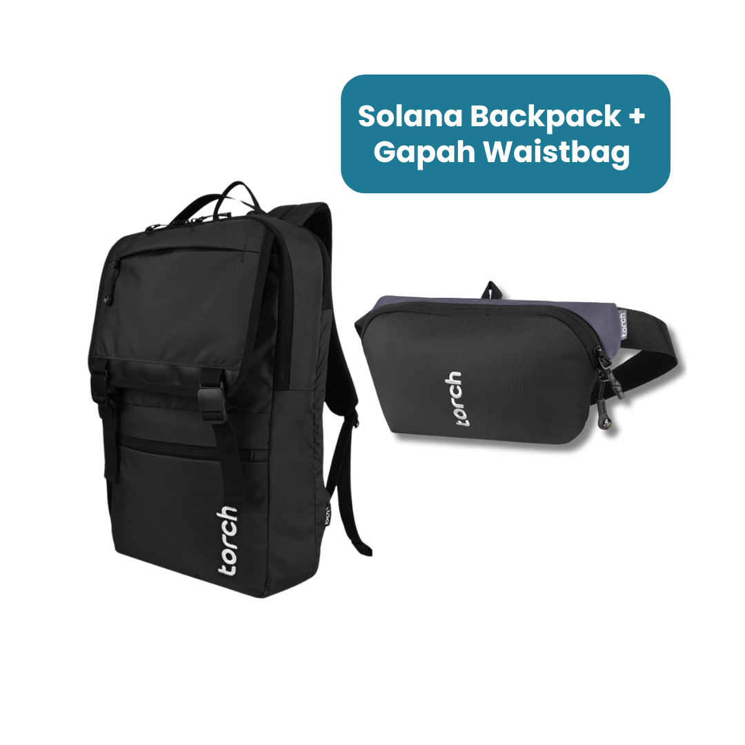 THR - Solana Backpack + Gapah Waistbag Gratis Jarra Tumber + Paraguas Payung