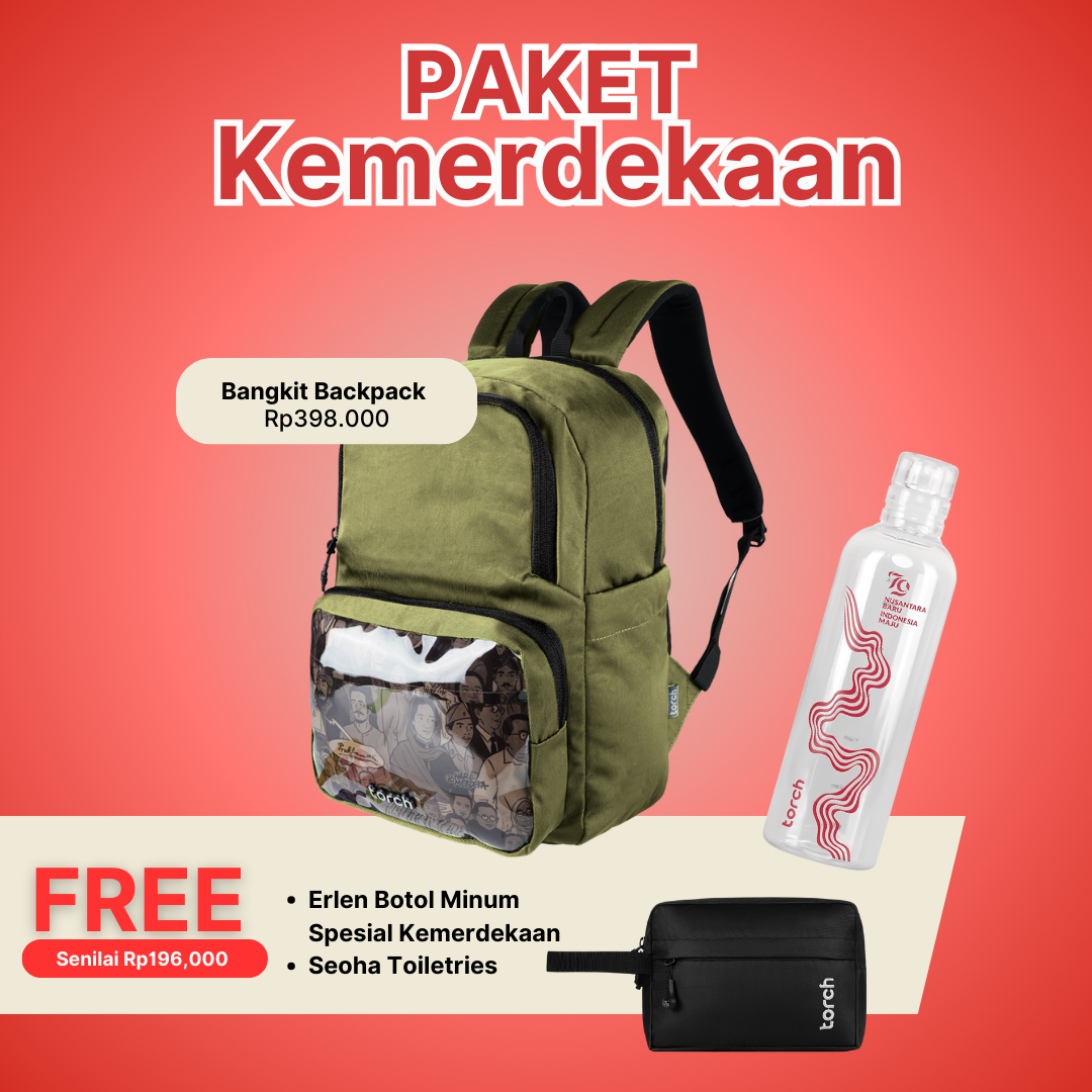 Paket Kemerdekaan - Bangkit Backpack Gratis Erlen Botol Minum Spesial Kemerdekaan + Seoha Toiletries