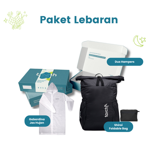 Paket Lebaran - Shiroi Foldable Bag + Gabardina Jas Hujan