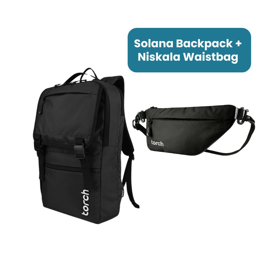 Paket THR - Solana Backpack + Niskala Waistbag Gratis Jarra Tumber + Paraguas Payung