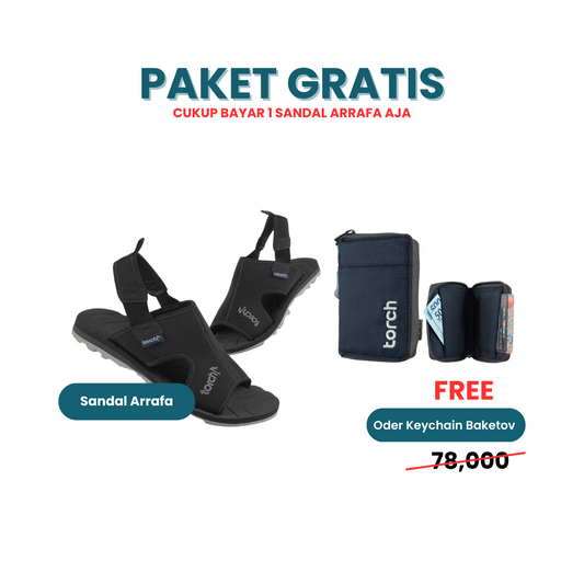 Paket Gratis - Sandal Arrafa Gratis Keychain Beketov