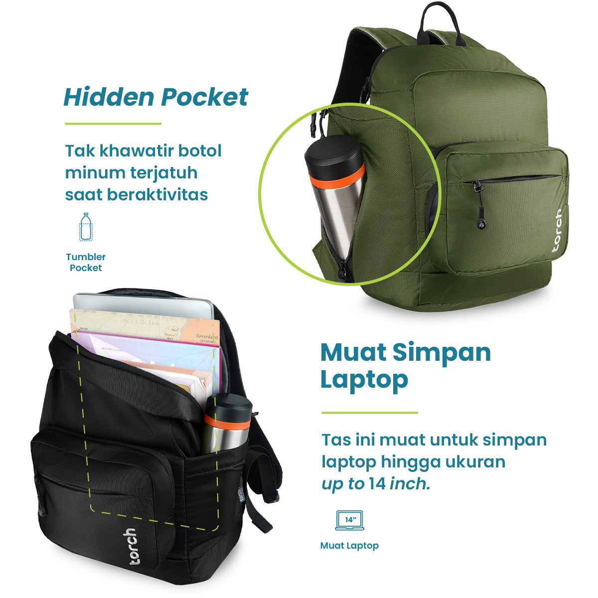 Samata Tas Ransel Sekolah Torch 16L