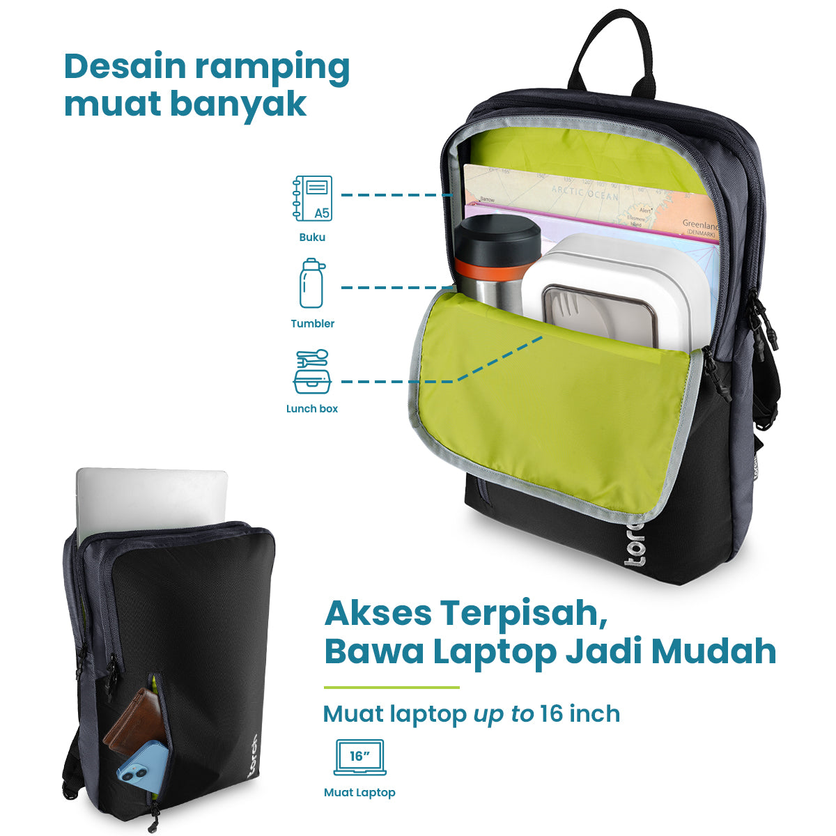 Nandana Tas Ransel Kantor Torch 12L