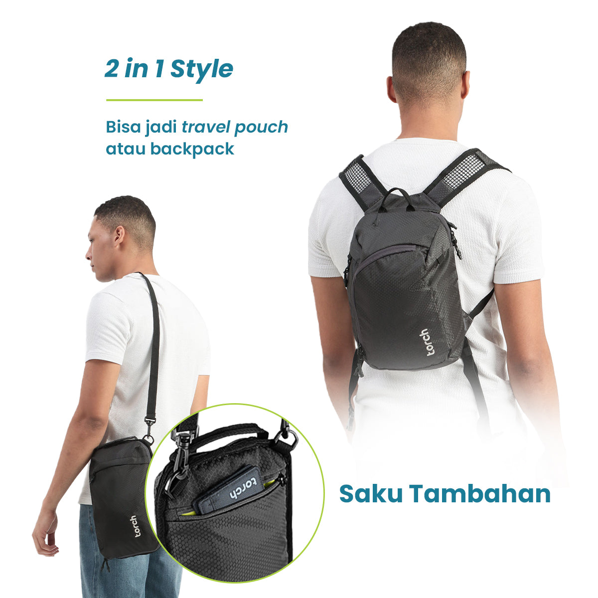 Harsa Tas Ransel Foldable Torch 7L