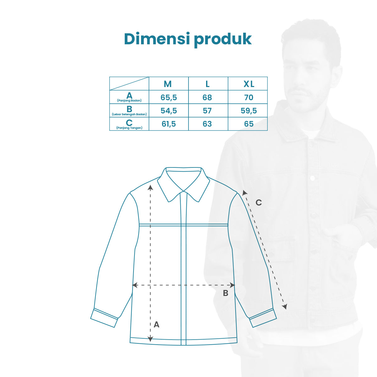 Paket Buy 1 Get 3 - Raiz Button Denim Overshirt L