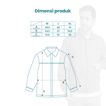 Paket Buy 1 Get 3 - Raiz Button Denim Overshirt L