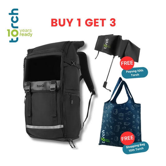 Paket 10th Torch - Dinam Light Travel Backpack