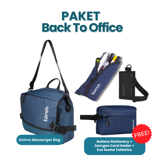 Paket Back To Office - Animo Messenger Bag + Balleno Stationery +  Samgeo Card Holder +  Evo Seoha Toiletries