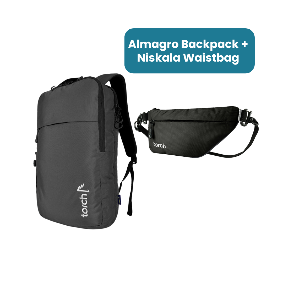 Paket THR - Almagro Backpack + Niskala Waistbag Gratis Jarra Tumber + Paraguas Payung