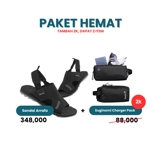 Paket Hemat - Sandal Arrafa Tambah 2k Gratis Suginami Charger Pack