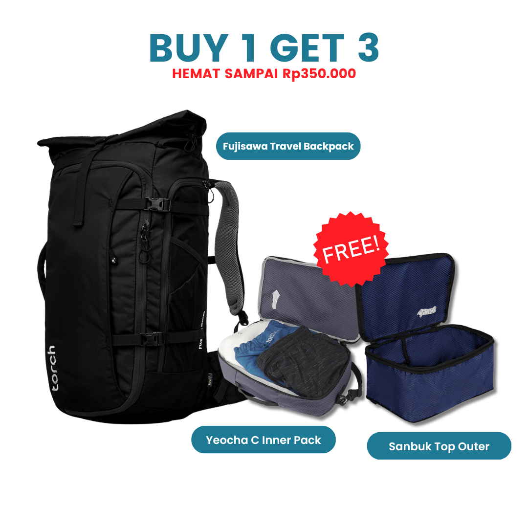 Paket Gratis - Fujisawa Travel Backpack Gratis Sanbuk Top Outer & Yeocha C